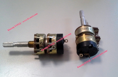 Потенциометър 2x5K 0.25W стерео с ключ Japan