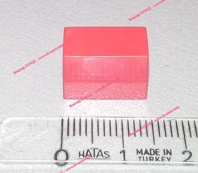 Копче за потенциометър плъзгач, червено 14x7mm h17x3mm
