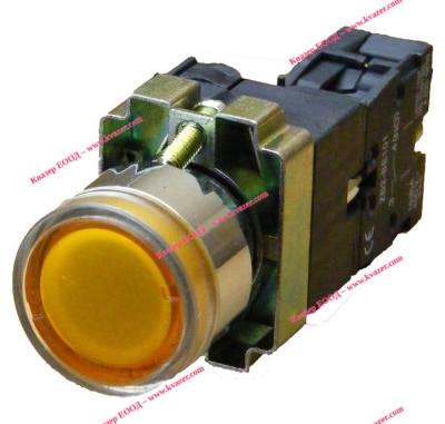 XB2-BW3561 Светещ бутон жълт 220V, без задържане