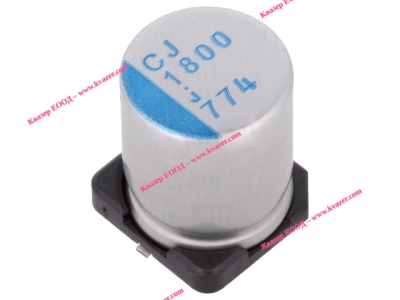 1800uF 6.3V Кондензатор полимерен, ESR:11mOhm, PCJ, SMD, ±20% NICHICON PCJ0J182MCL1GS