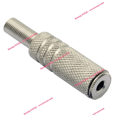 F-053M жак стерео 3.5mm женски, монтаж на кабел