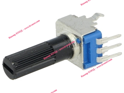 R9011-1-500K Потенциометър аксиален, еднооборотен, 500kohm, 125mW, ±20%, THT, 6mm