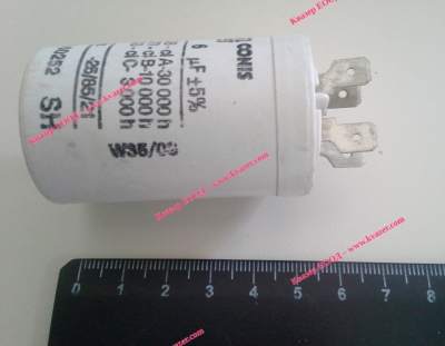 2C 6uF 500V работен кондензатор тип MKP с изводни пера