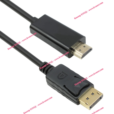 Кабел DeTech DisplayPort(M) - HDMI, 1.8m