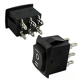 КЛЮЧ MRS-203A 6A 250VAC 6P Вкл-Изкл-Вкл