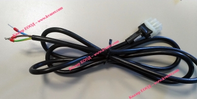 Захранващ кабел H05VV-F 3G 1.6м. 3Х0.75кв.мм. 3pin Molex - накрайник втулка 3pin