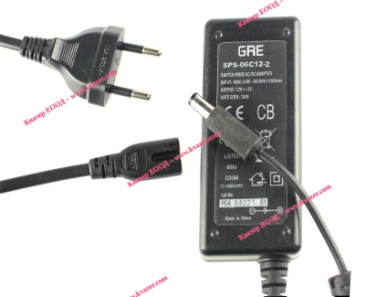 Импулсно захранване SPS-06C12-2 12V/2A с евро щепсел 2.1x5.5x9m