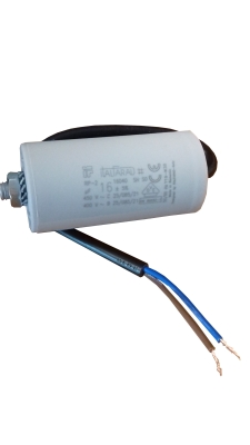 4D 16uF 470V работен кондензатор тип MKP с кабел и болт на дъното