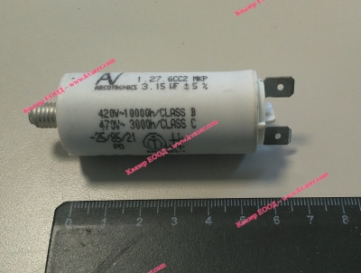 3D 3.15uF 470V работен кондензатор тип MKP с изводни пера