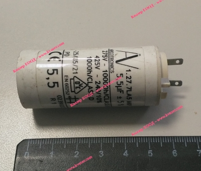 3C 5.5uF 275V работен кондензатор тип MKP с изводни пера