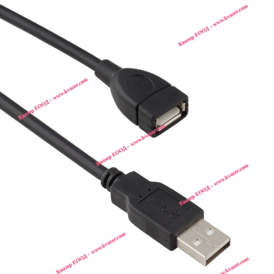 Кабел DeTech USB F - USB M удължител, 5m, HQ