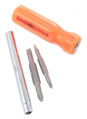 Отвертка с накрайници 2x2 с PVC дръжка 4"