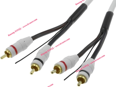Кабел за усилвател 5m 4CARMEDIA RCA-HQ2.500