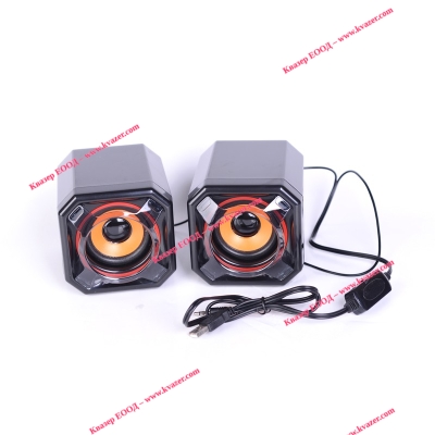 Компютърни колонки 2.0 USB A8, 2x5 W, с USB за захранване, регулиране на звука, черни