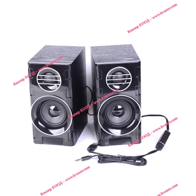 FT-2031 Компютърни колонки USB 2.0, 2x3 W, 4 Ohm, 3.5 мм стерео жак за сигнал, Черен