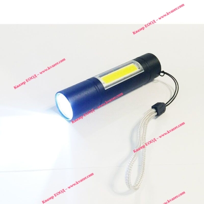Светодиоден фенер 510 Mini 2 LEDS , Алуминиев корпус, компактен дизайн, черен
