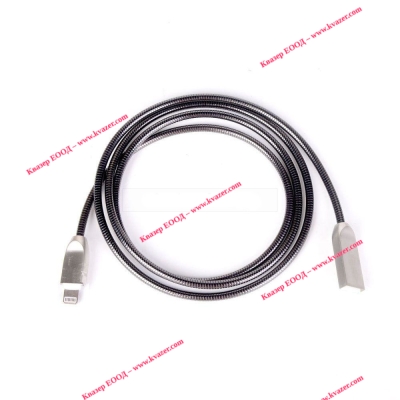 Кабел USB - iPhone5/6/7, изцяло метален, 1 метър