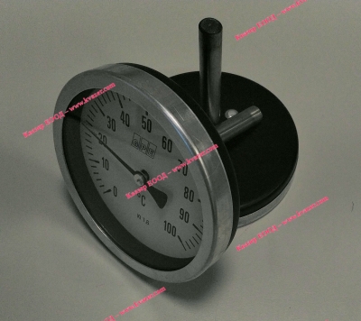 Биметален аксиален термометър 0-100°C ф100мм L76мм