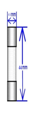 Предпазител стъклен стопяем 1A 6.5X44mm