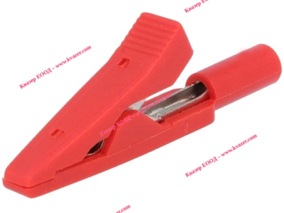 AXIOMET AX-CR-2PM-R Щипка крокодил 10A 60VDC червена Об.дълж: 41,5mm