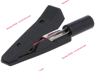 AXIOMET AX-CR-2PM-B Щипка крокодил 10A 60VDC черна Об.дълж 41,5mm
