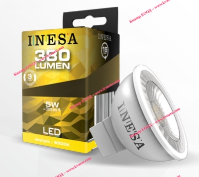 LED лампа Ф50 MR16 GU5.3 12V 5W 380lm 6500K 38гр. INESA