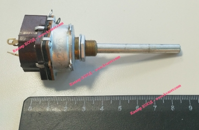 Потенциометър 220KOhm 0.25W, ос ф6мм L64мм