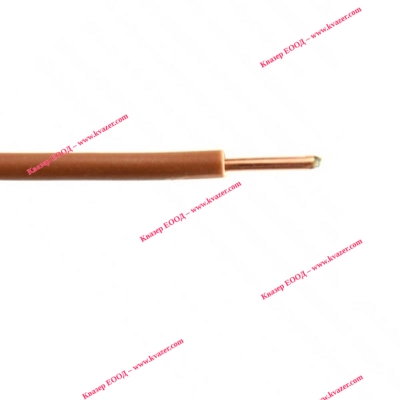 Кабел H05V-U 6.00кв.мм. кафяв/ ПВ-А1