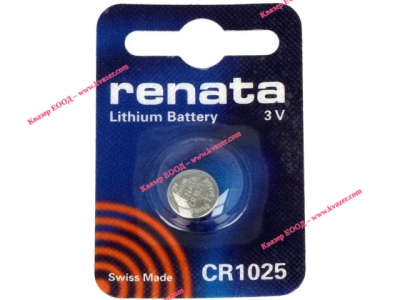 Бутонна батерия литиева CR1025 3V RENATA