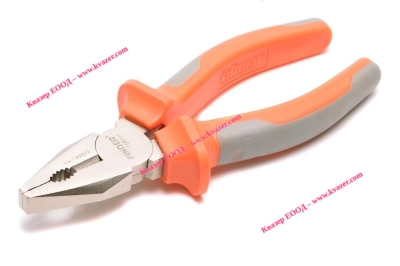 Клещи комбинирани FINDER от калена стомана с ергономични PVC дръжки, 160mm, 6"