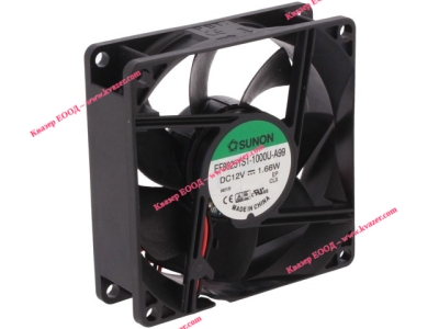 ВЕНТИЛАТОР DC 12V 80X80X25mm, 69,29m3/h SUNON втулков