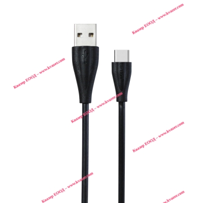 Кабел за данни Earldom EC-010C, Type-C, 1.0m, Черен