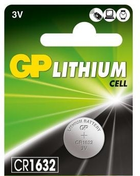 Бутонна батерия литиева CR1632 3V GP