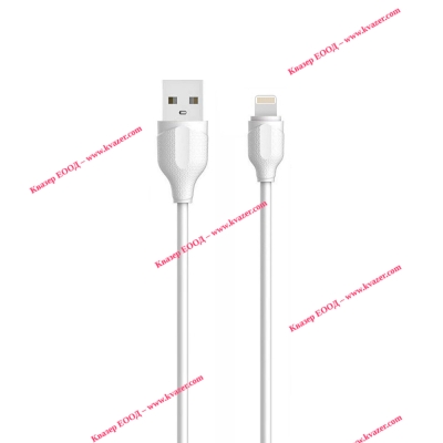 Кабел LDNIO LS372 USB Lightning, бял, 2 метра