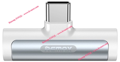 Преходник, Remax Smooth RL-LA03, Type-C към 3,5mm + Type-C F