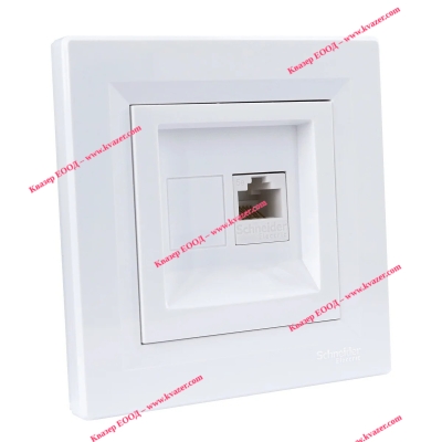 Информационна Розетка бяла Asfora  1X RJ45 - UTP cat.5e