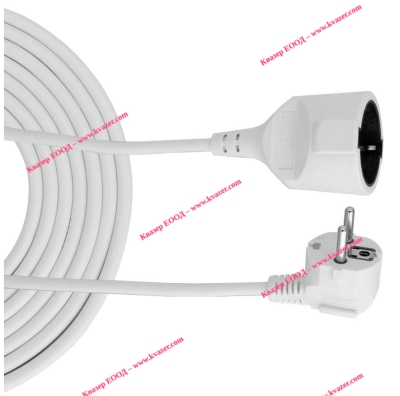 Удължителен кабел 15м 3x1кв.мм. 10A 2200W бял