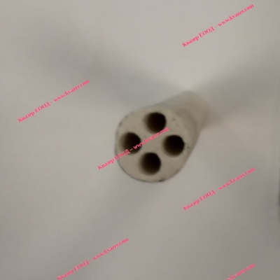 Керамичен изолатор / тръба с 4 отвора ф2.5mm/ ф10mm/ L52mm