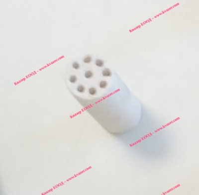 Керамичен изолатор / тръба с 10 отвора ф4mm/ ф19mm/ L45mm