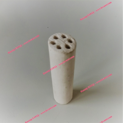 Керамичен изолатор / тръба с 6 отвора ф2.5mm/ ф12mm/ L50mm