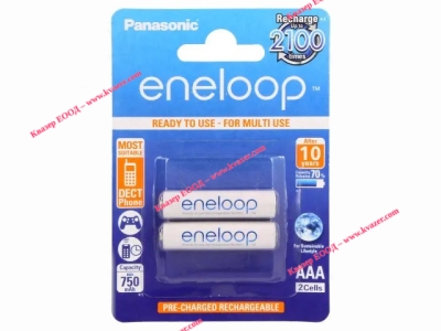Акумулаторна батерия AAA HR03 NiMH 750mA PANASONIC ENELOOP 2бр в бл