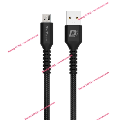 Кабел за данни DeTech DE-C25M, Micro USB, 1.0m