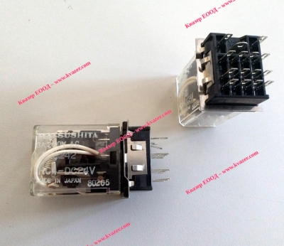 Реле MATSUSHITA HC4-DC24V AP3242, бобина 24V DC, контакти 4PDT 3A