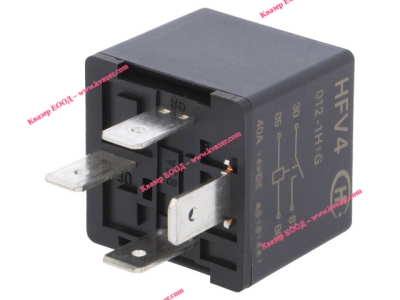 Реле HFV4/012-1H6G, бобина 12V DC, контакти SPST-NO 40A