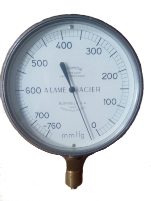 МАНОВАКУУММЕТЪР ОТ 0 ДО 760 mmHg Ф100