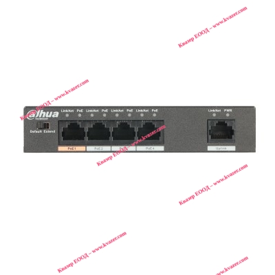 Суич Dahua 5-портов PoE PFS3005-4ET-60