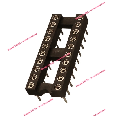 Цанков цокъл за ИС 20pin DIP, 7.62mm THT растер 2.54mm