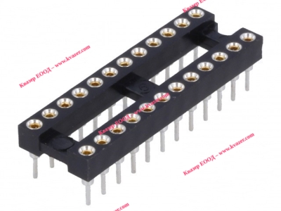 Цангов цокъл за ИС 24pin DIP, 7.62mm THT растер 2.54mm