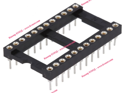 ЦАНГОВ ЦОКЪЛ ЗА ИС 24PIN, DIP 15.24MM, THT РАСТЕР 2.54MM