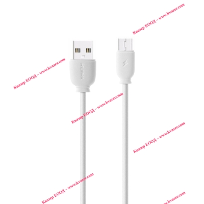 Кабел за данни Remax RC-134m, Micro USB, 1.0м, бял